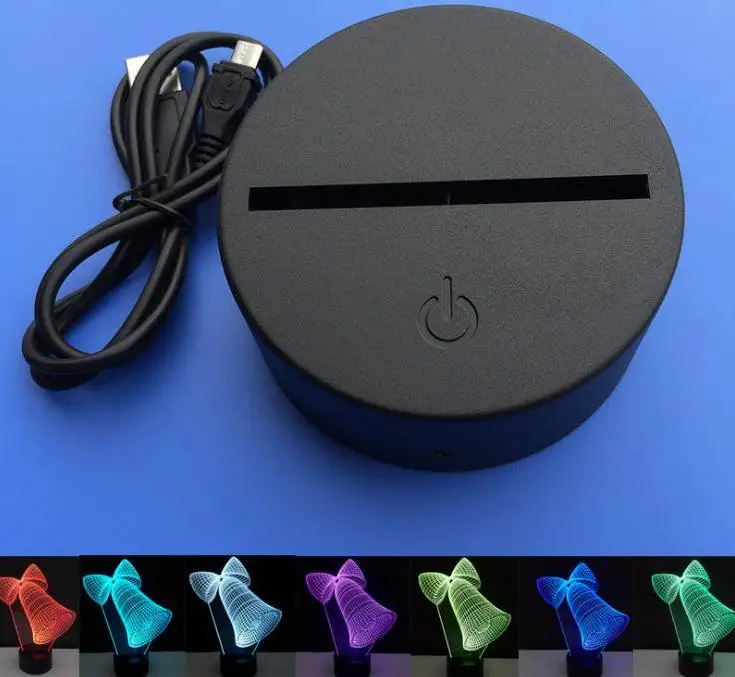 

80pcs Rgb Lights Led Lamp Base Ir Remote Aa Battery Bin 3d Optical Lamps Touch Switch Novelty Lighting Table Lamp Wholesale