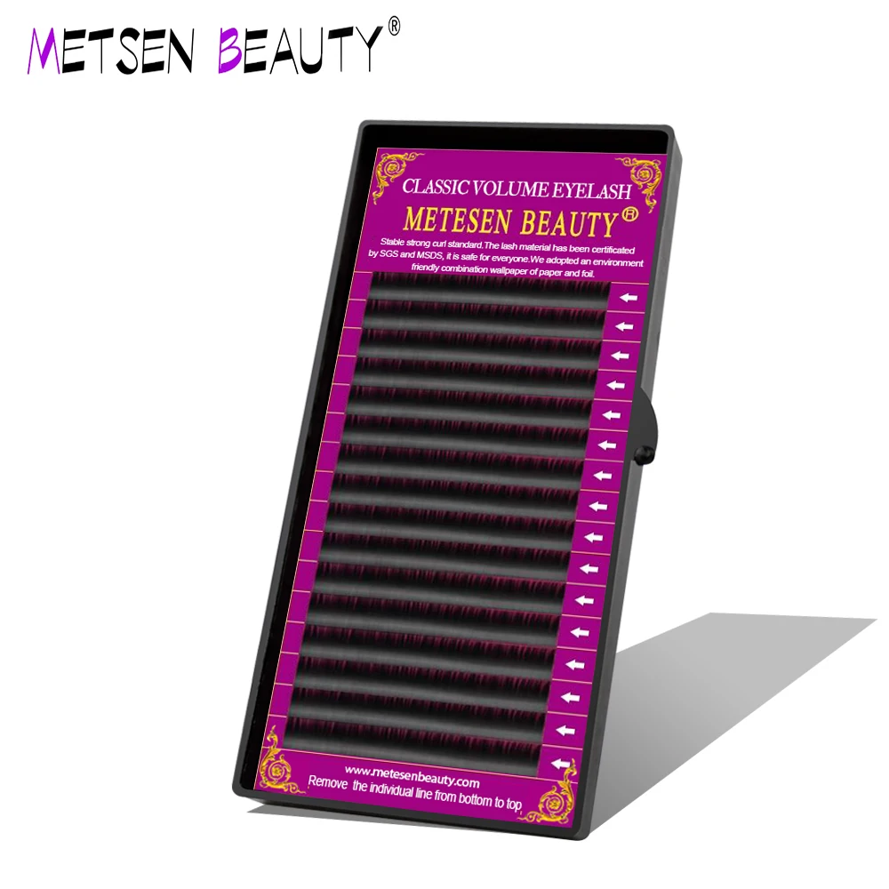 

METESEN BEAUTY L LC LD CURL 16rows Individual Volume Classic Eyelashes Faux Mink Eyelashes Extension Artificial False Lashes