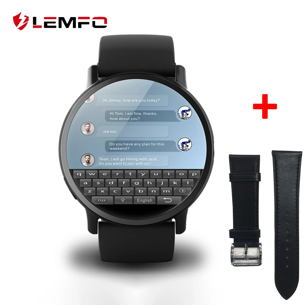 Смарт часы LEMFO LEMX 4G Android 8 Мп GPS Wi Fi экран 2 03 дюйма аккумулятор 900 мАч|Смарт-часы| |