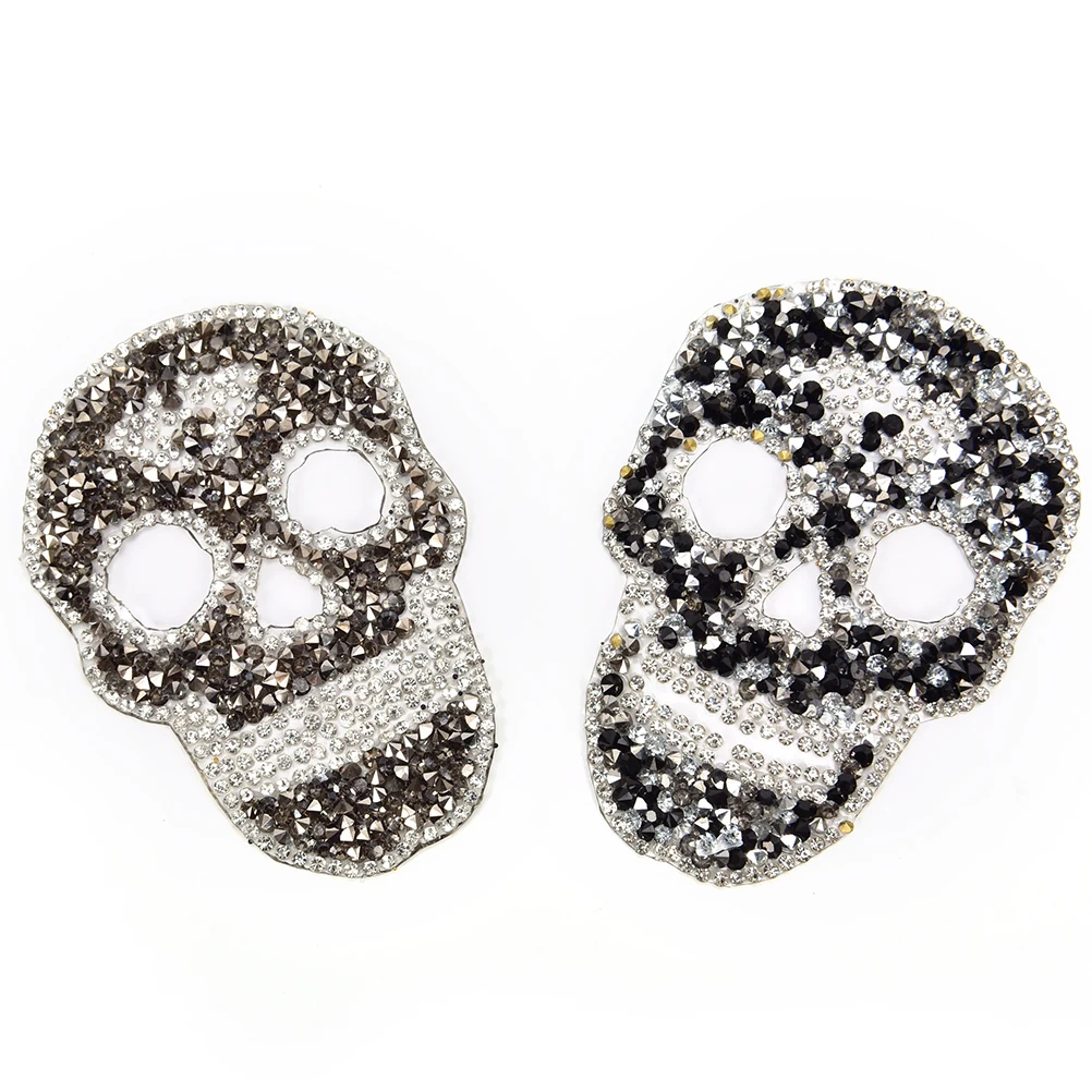 1 шт. украшение для одежды стразы с вышитым черепом|Заплатки| |