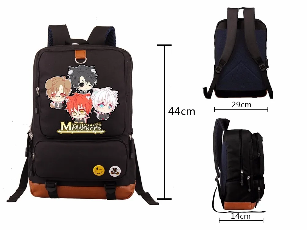 

Anime Mystic Messenger Backpack Men Cartoon Rucksack Students Notebook Schoolbag Shoulder Bag Package