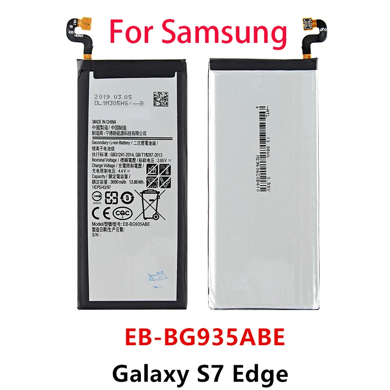 100% Оригинальный 3600 мА/ч EB-BG935ABE для Samsung GALAXY S7 край G9350 G935FD SM-G935F Аутентичные телефон