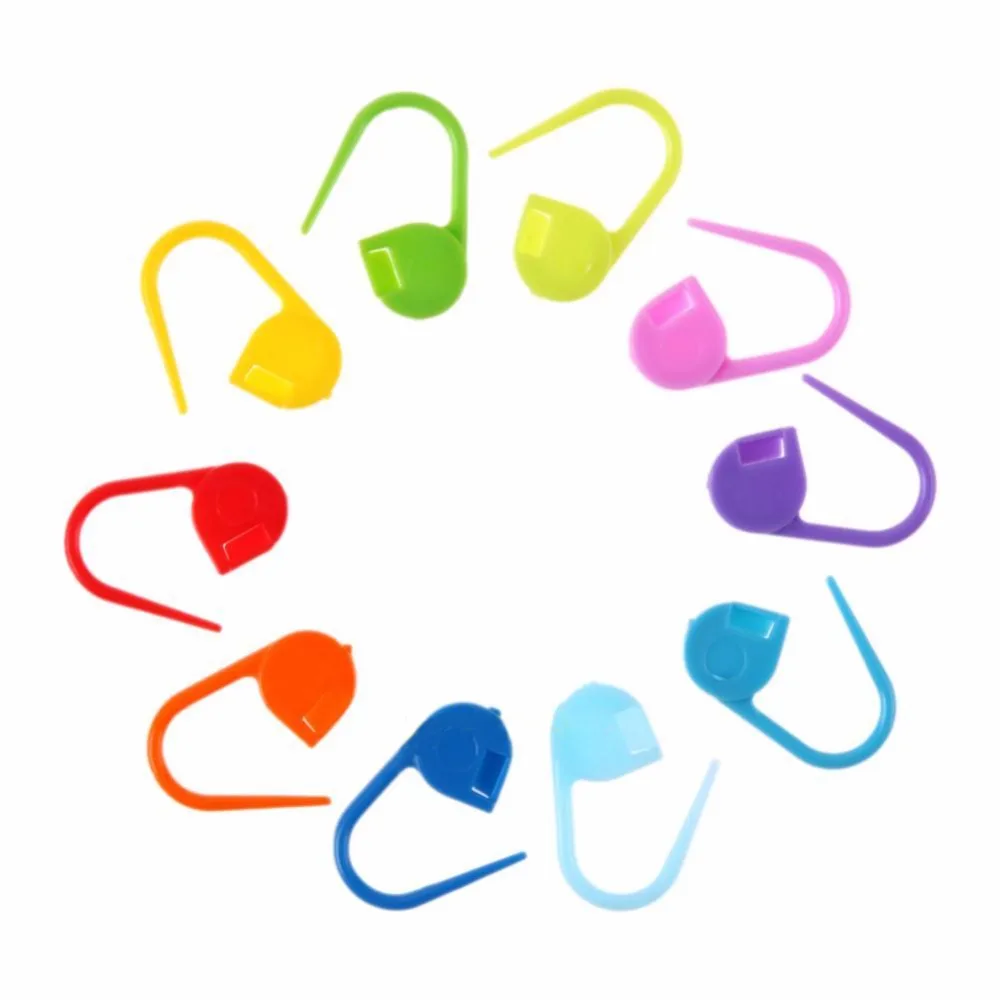 100 шт./лот 22 мм красочные пластиковые безопасные булавки для свитера Пряжка игла