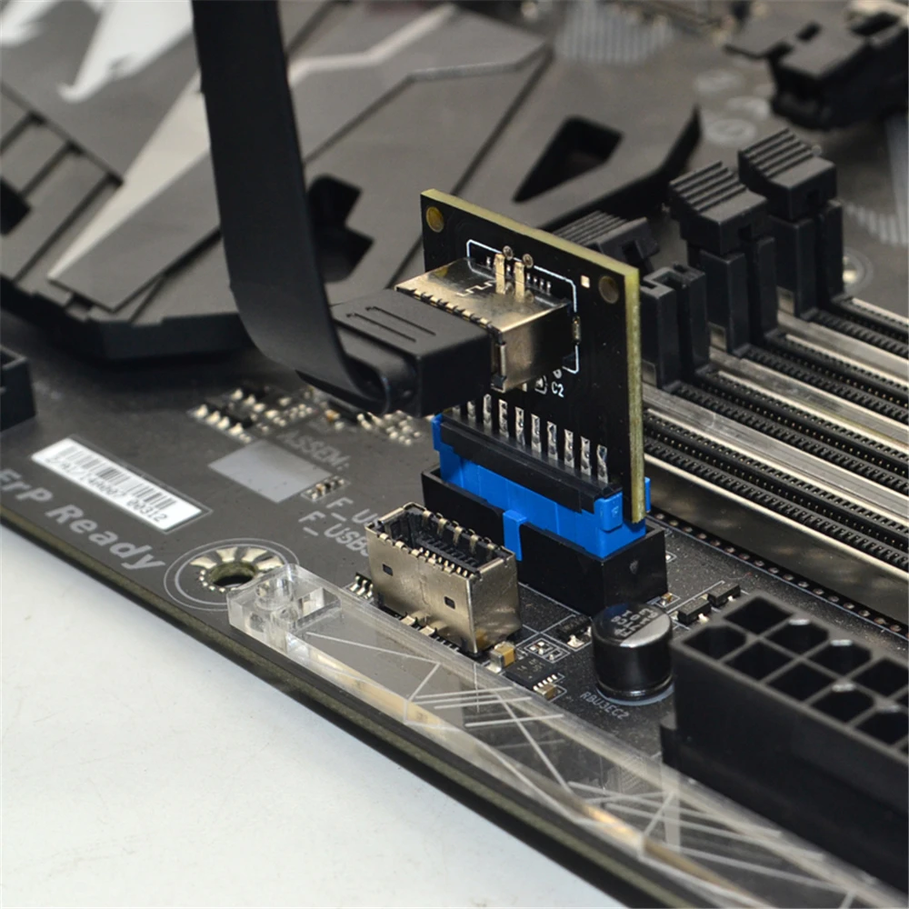 USB 3 0 разъем передней панели 19pin к Type-e 20-контактный Штекерный удлинитель адаптер