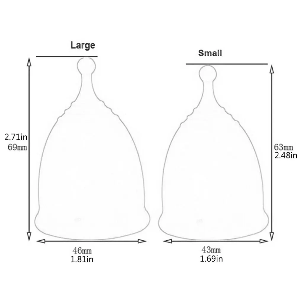 

Lady Women Girl Menstrual Cup Soft Silicone Material Hygiene Reusable Menstrual Cup Convenient Grade Menstrual Cup