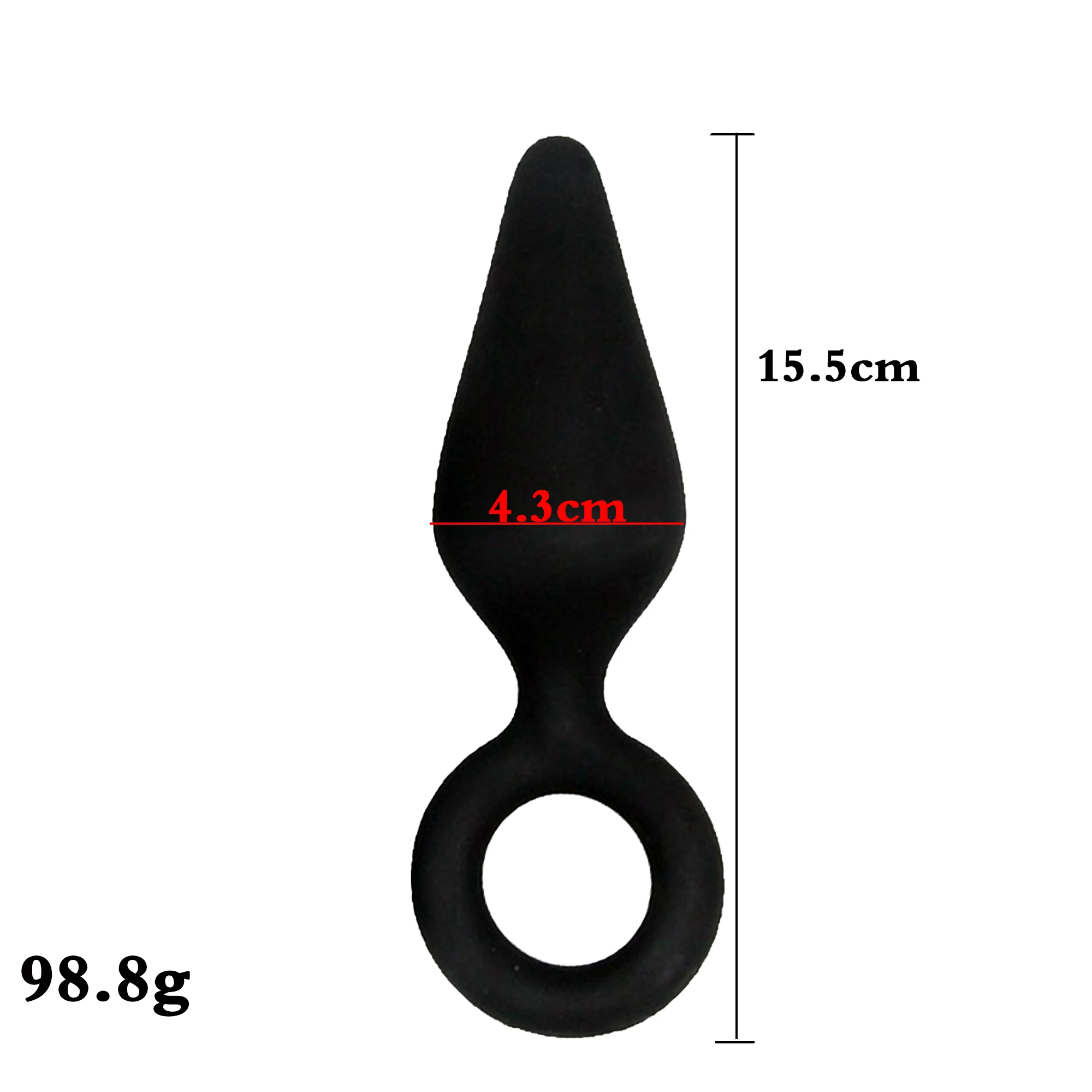 Черная мягкая анальная пробка анальный фаллоимитатор от ORISSI Анальная для