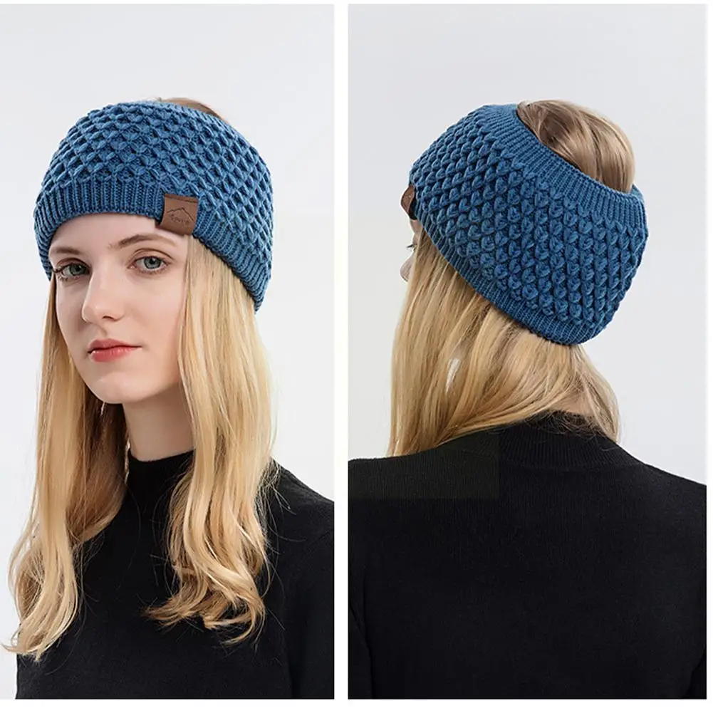 

Разноцветные зимние вязаные теплые женские повязки на голову с перехлёстом, головная повязка для волос, Женский Спортивный Тюрбан, ленты