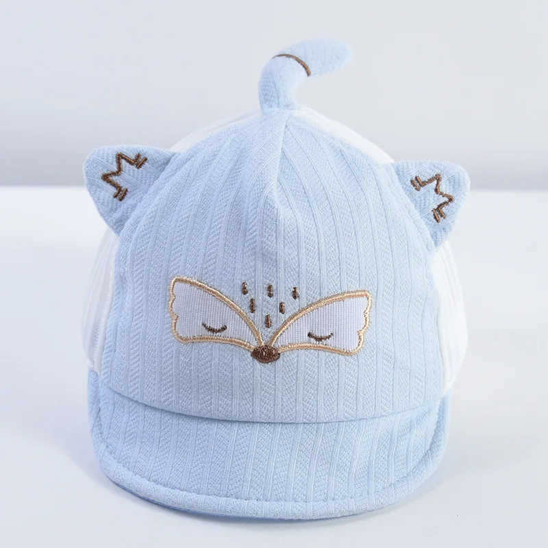 

2-6 Month Newborn Set Children's Cap Cotton Fox Cartoon Hat for New Born Infant Boy Girl Caps Cool Hats for Summer Kids
