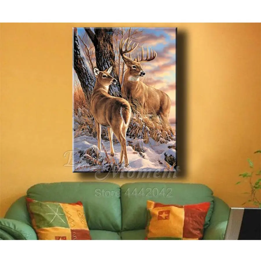 Когда нибудь момент алмазов картина 5D DIY олень лесные животные Алмазная вышивка