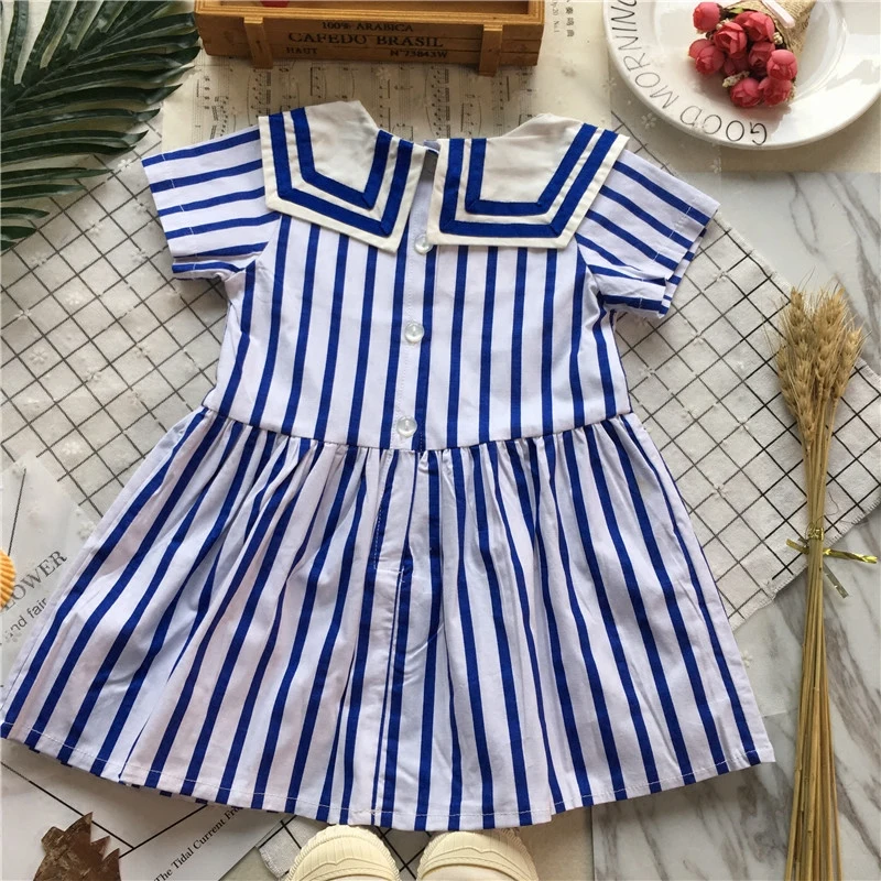 Tonytaobaby летнее новое платье в полоску для маленьких девочек |