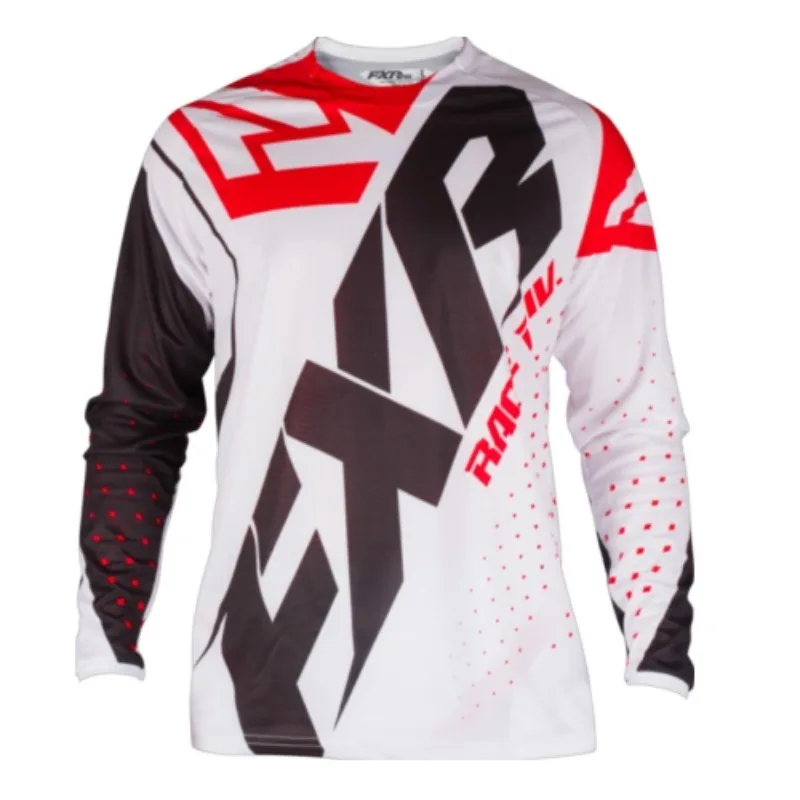 M Новинка, быстросохнущая футболка FXR moto, MX bike, moto cross, Джерси BMX DH MTB, футболка, мото одежда - Цвет: M