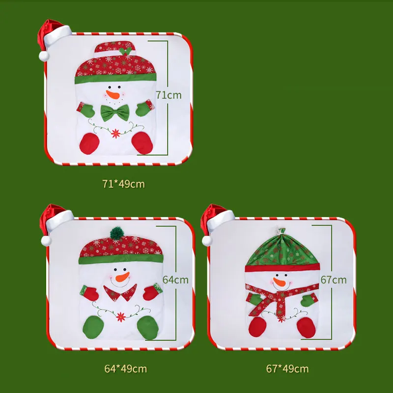 1 шт. рождественские чехлы на стулья со снеговиком украшения стол для домашнего