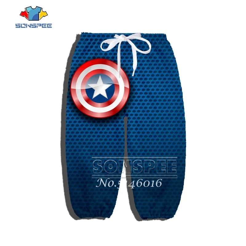 Уличная одежда с 3D принтом Капитан Америка Щит Детская Повседневная футболка