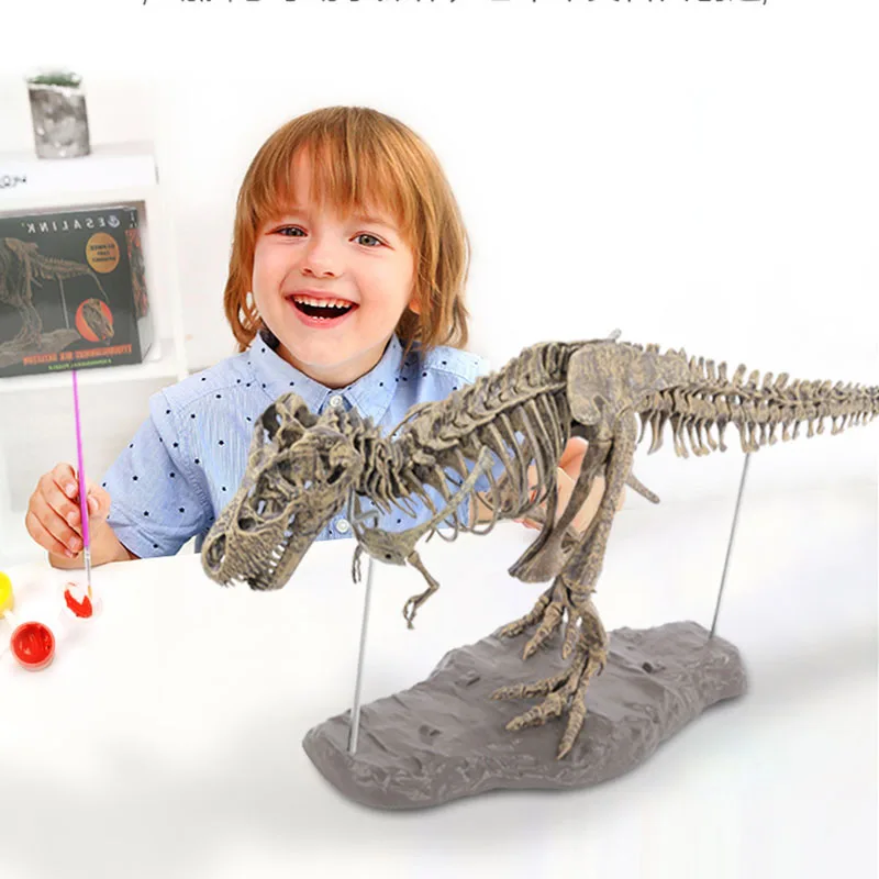 Имитация DIY 3D Динозавр строительные головоломки обучающий динозавр биология