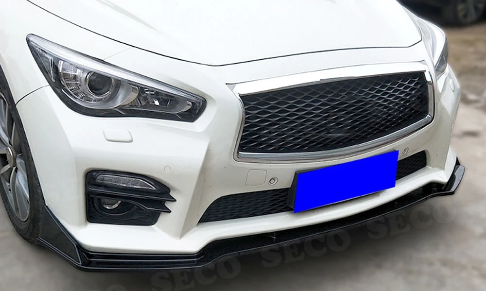 Передний бампер спойлер подбородка фартуки для Infiniti Q50 Q50S- Авто Внешние Запчасти насадка из АБС-пластика для подбородка лопата для снега