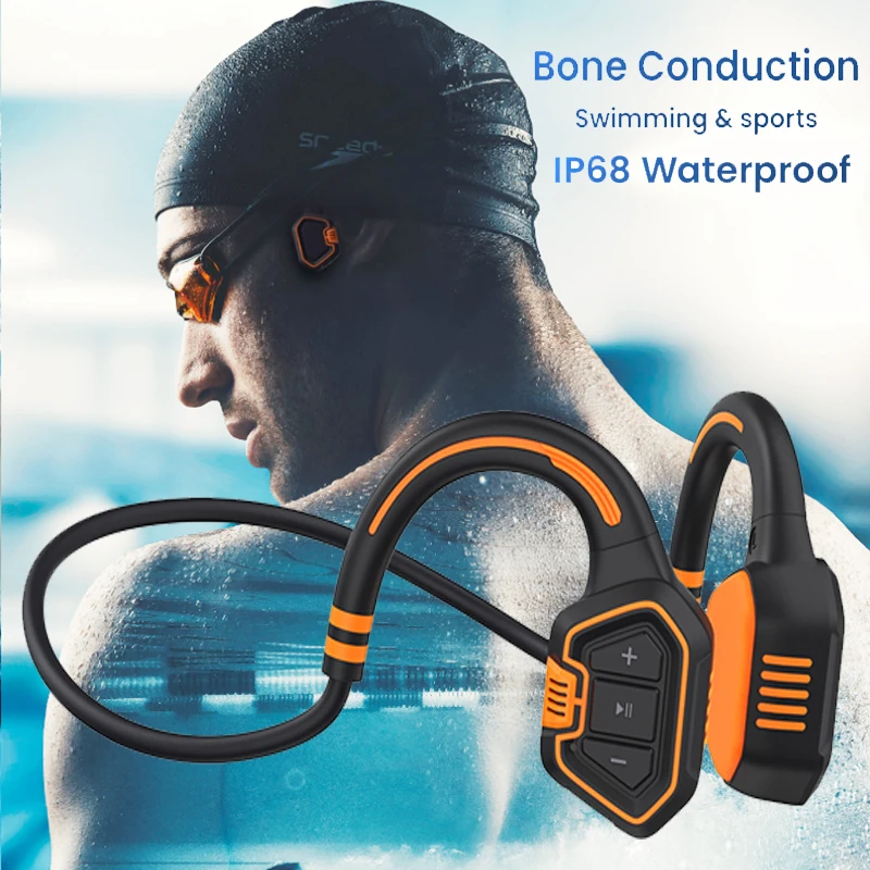 

Наушники с костной проводимостью IPX8, водонепроницаемые беспроводные наушники Bluetooth, спортивные наушники Xiaomi для плавания, улицы, бега