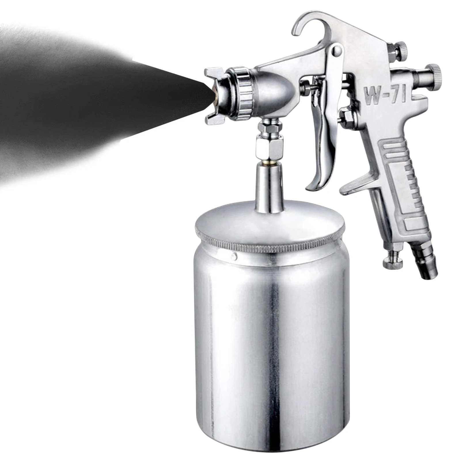 

600ML Spray Gun Professional Pneumatic Airbrush Sprayer Silver Painting Atomizer Tool With 1.5 Mm Nozzle Handle For Useful