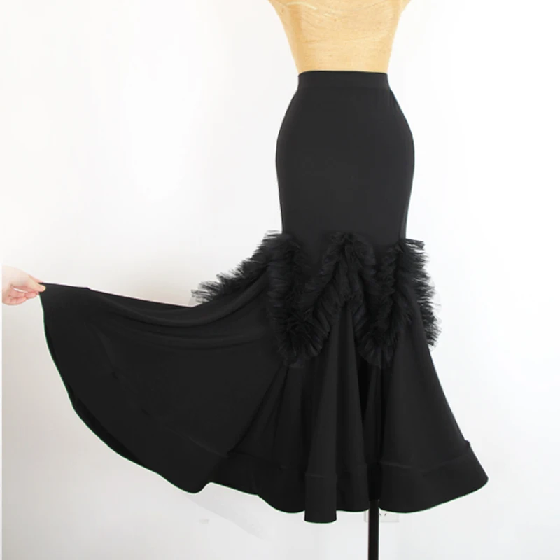 Юбка для бальных танцев женская сексуальная юбка годе фламенко испанская одежда