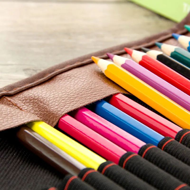 72 цвета холщовый чехол для карандашей занавески цветные свинцовые рулоны