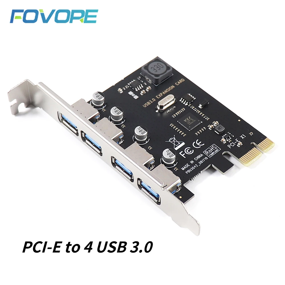 4 Порты и разъёмы USB 3 0 расширения PCI E карта Express PCIe HUB адаптер USB3.0 контроллер e x1