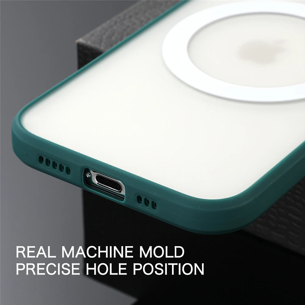 

Shockproof Case For Apple iPhone X XS Max XR 11 12 Pro Max 7 8 Plus 12 Mini Support MagSafe Wireless Charging Phone Cover Shell