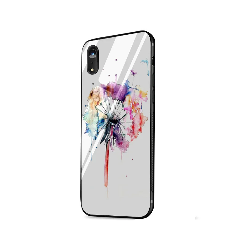 Desxz акварельный цветок Одуванчик Лотос Лаванда стекло чехол для телефона iPhone 5 5S SE