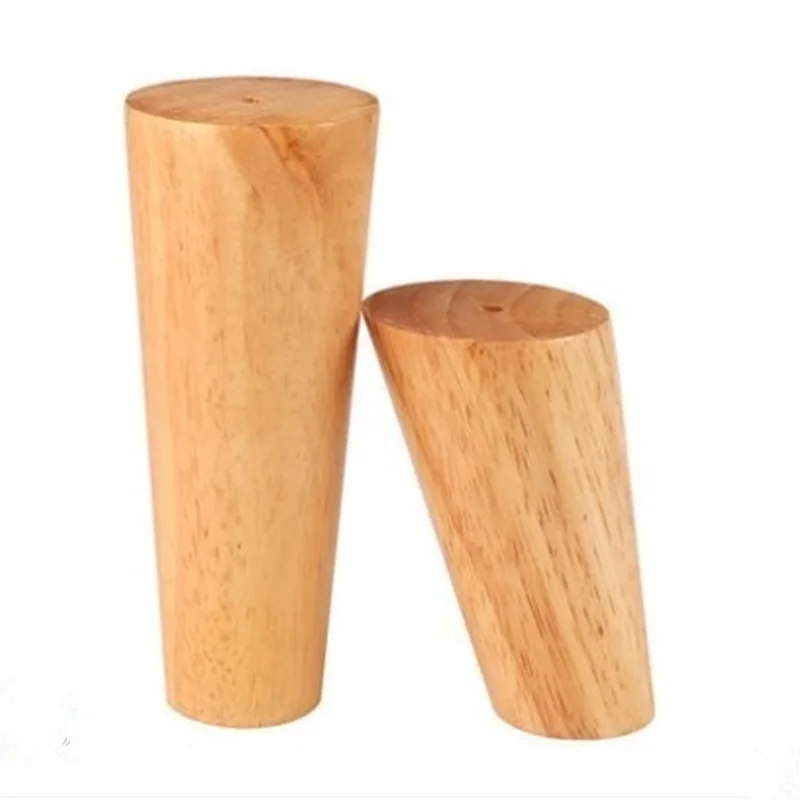 

4Pcs Height10-50cm Solid Wood Furniture Legs, Inclined Cone Sofa Bed Cabinet Table and Chair Replacement Feet Sloping Feet