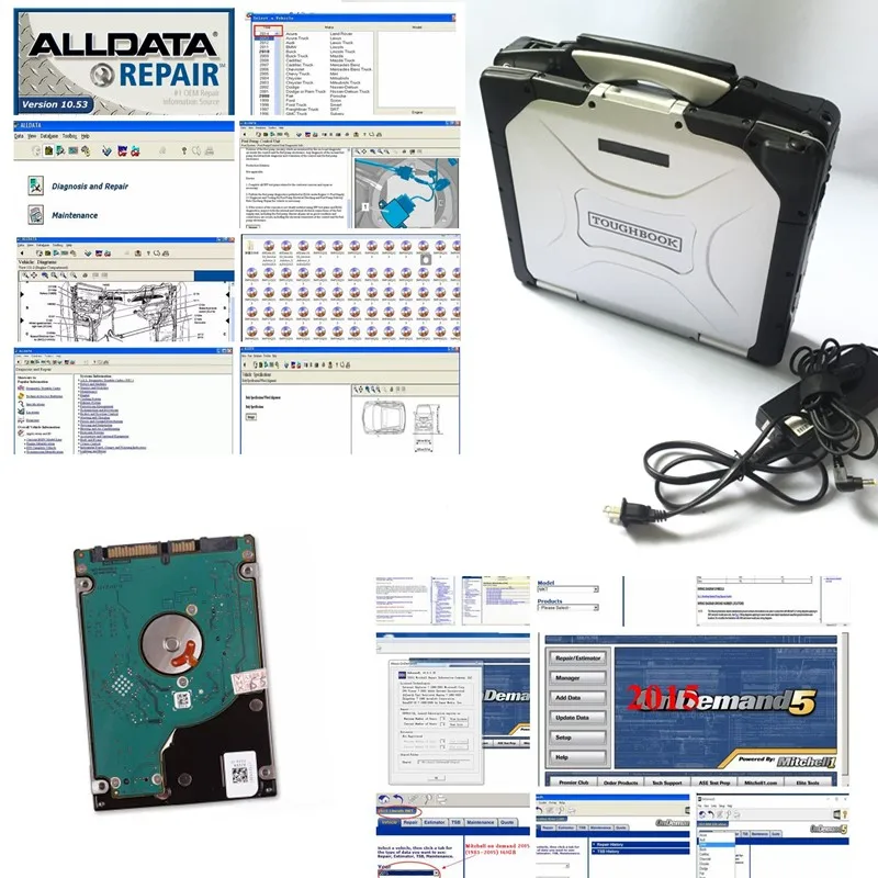 2020 ALLDATA 10 53 mit/chell OD5 ноутбук CF 30 Toughbook cf30 cf последняя A + авто ремонт программного