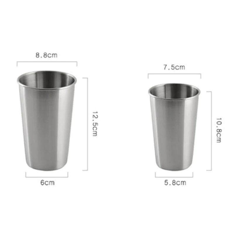 

1 Pc 350ml 500ml Stainless Steel Mini Portable Tumbler Cup Camping Travel Mug