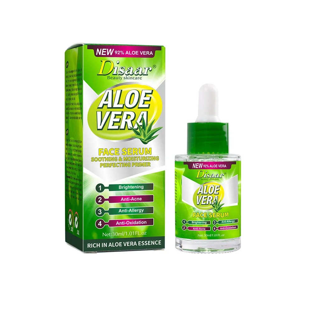 

Aloe Vera Face Serum Moisturizing Acne Pore Remedy Anti-wrinkle Fade Freckles Whitening Soothing Oil-Control Facial Care Essence