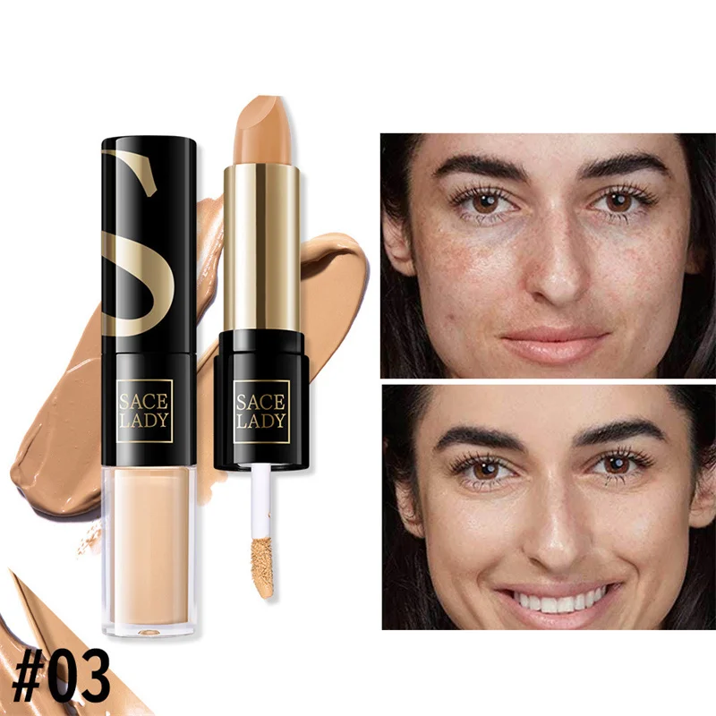 

Консилер с двойной головкой для скрытия пятен, следов от акне, восстанавливающий консилер «Два в одном», консилер, палочка, косметика, макия...