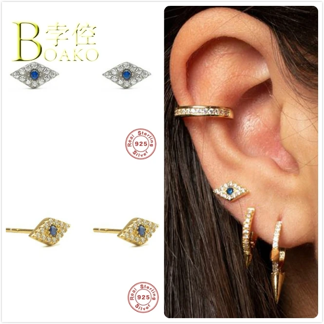 Женские серьги гвоздики из серебра 925 пробы с фианитами|Серьги-гвоздики| |