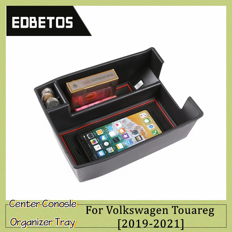 

For Volkswagen VW Touareg 3th 2019 2020 2021 Center Console Organizer Armrest Hidden Storage Box Auto Armrest Holder Box