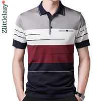 2021 brand short sleeve polo tee shirt men casual summer striped mens clothing polos shirts mens fashion slim fit poloshirt 722