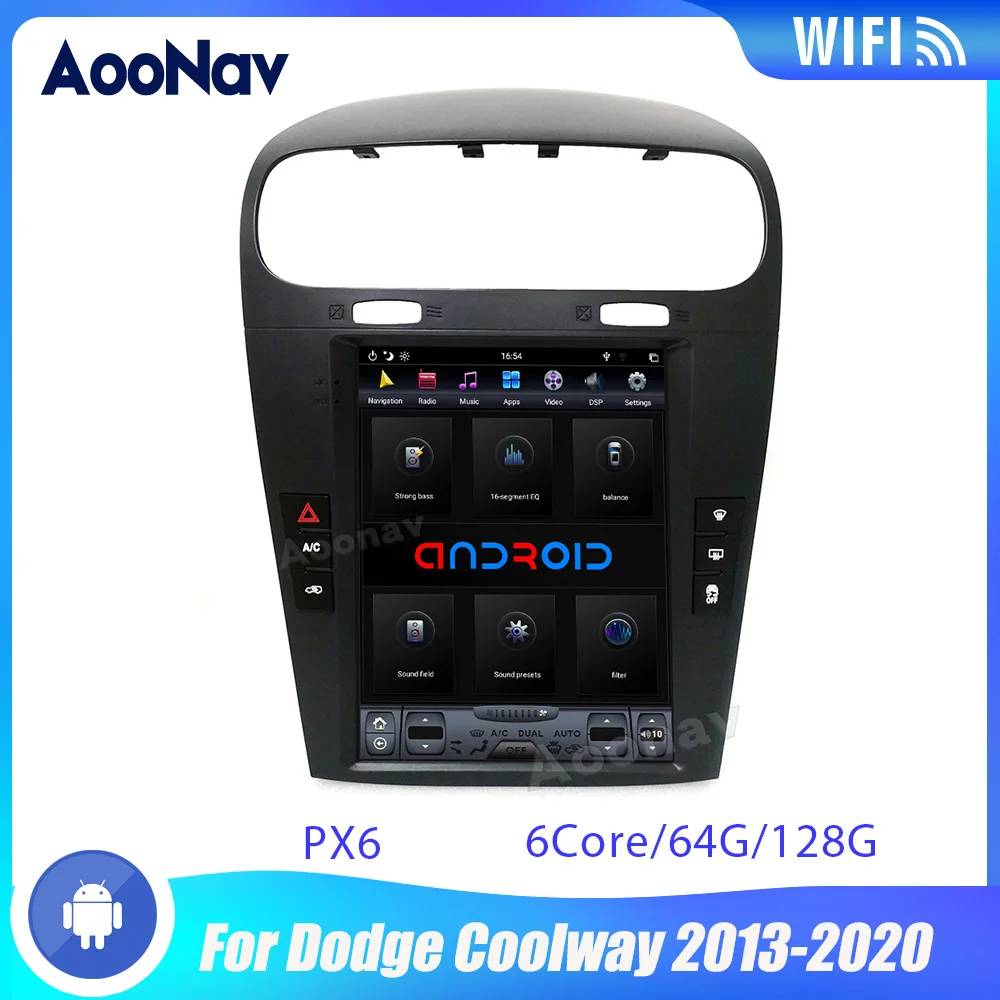

Автомагнитола 2 Din PX6 для Dodge Coolway 2013-2020, система Android, автомобильная Автомагнитола с GPS-навигацией, мультимедийный плеер, головное устройство