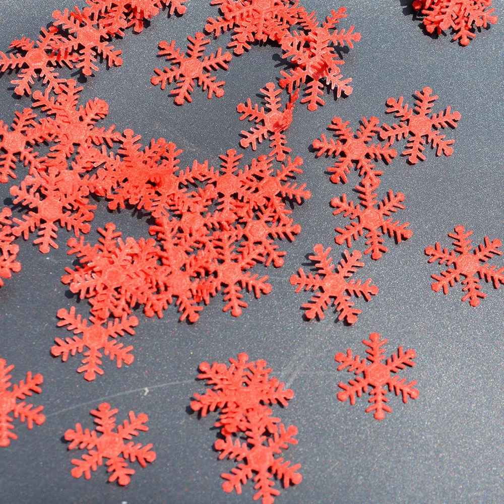 100 шт белые красные блестки порошок Снежинка рождественские украшения подвесная
