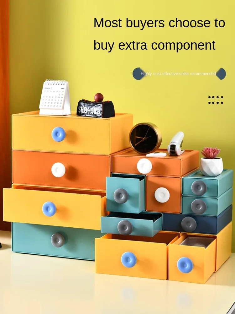 

Drawer Desktop Storage Box Sundries Student Household Stationery Desk Cosmetics Rectangular Shelf
