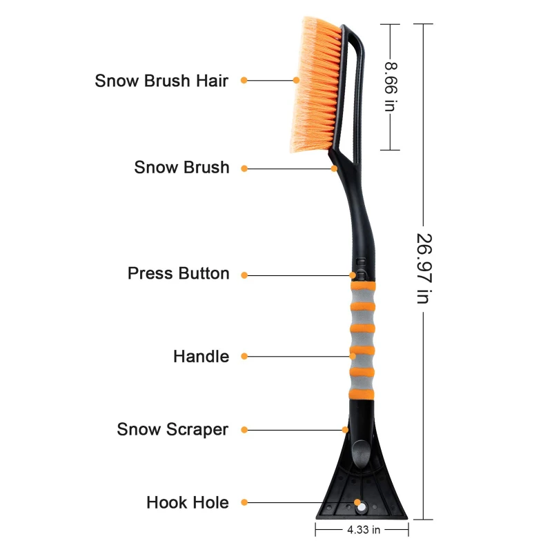 

Telescopic Winter Car Snow Removal Brush Foam Grip Car Auto Clean Snow Removal Brush Car Winter Clean Accessories Cleaning Tools