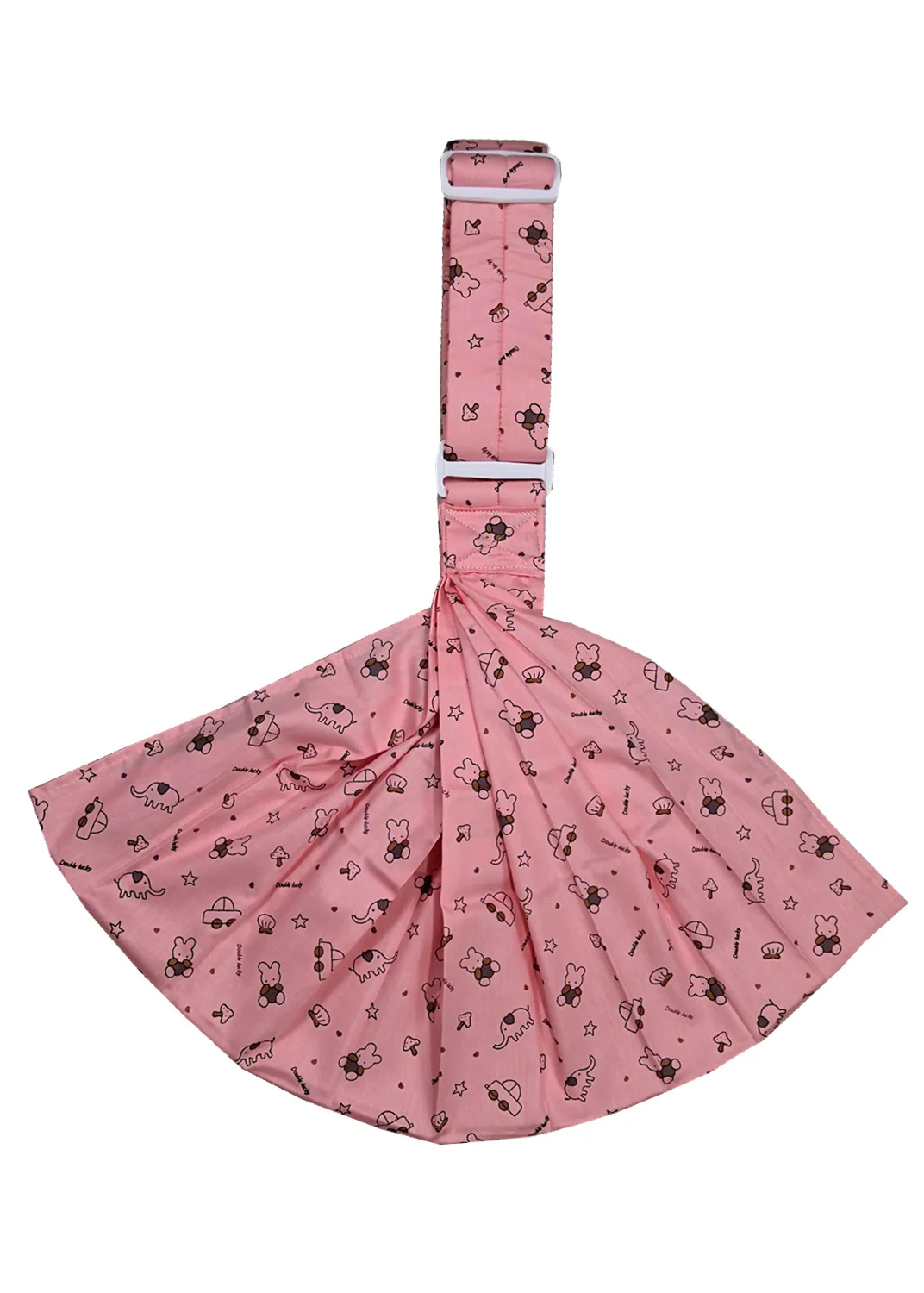 Pink Mini Rabbit Хлопковый мультяшный принт на одно плечо с перекрещивающимися передними объятиями; слинг-переноска для детей; эргономичный слинг для новорожденных; Canguros Porta Bebes - Цвет: Pink Mini Rabbit