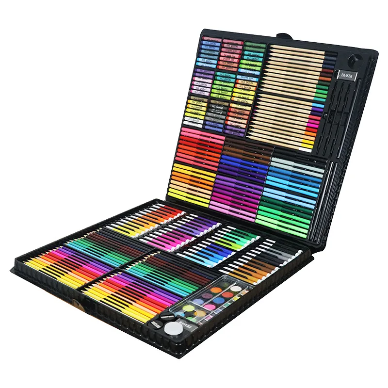 288 colors black 288 шт./компл. Краски ing рисунок Художественный набор Краски кисти маркеры воды Цвет цвета ручки воды Цвет карандаши артер поставки подарок для детей - Цвет: 288 colors black