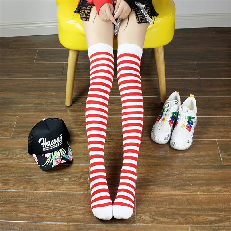

LJCUIYAO Winter Keep Warm Stocking Girls Cotton Women Thigh High Knee High Socks Long Sexy Ladies Stocking Female Long Knee Sock