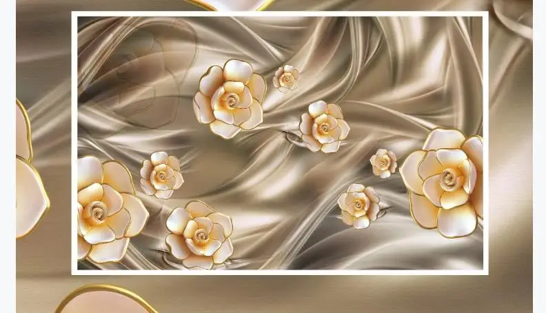 Обои на заказ с изображением Фантазийных Цветов стереоскопические обои 3D модные