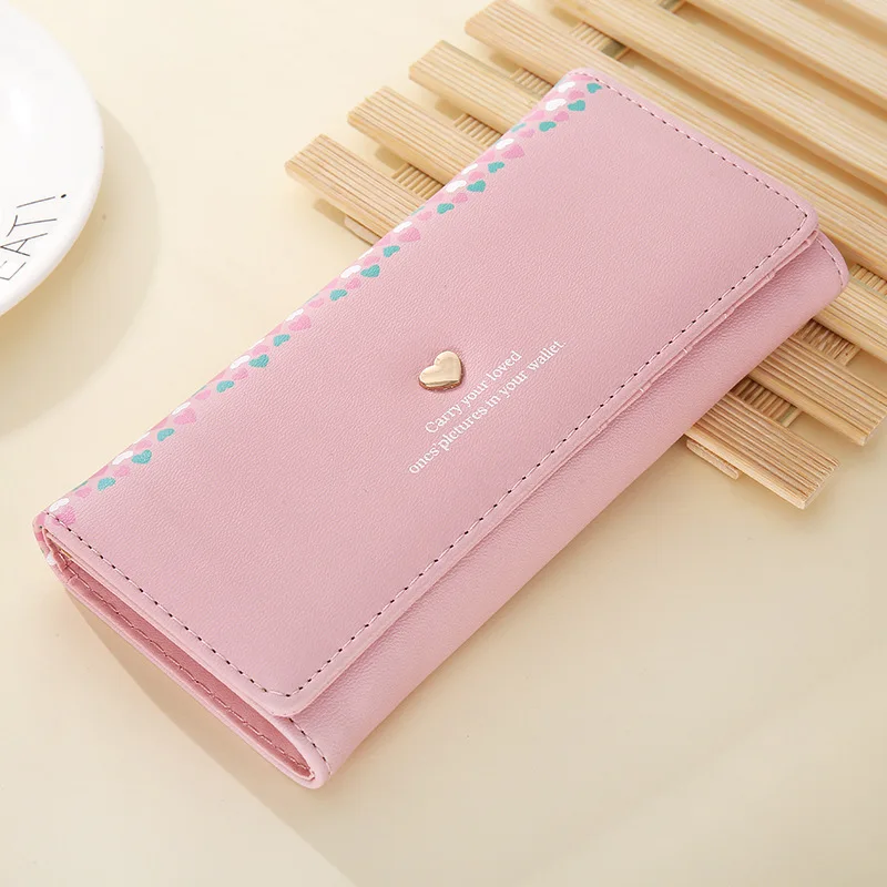

Women Wallets Handbag Heart Print Brand Design Moneybags Girls Long Clutch Wallet Cards ID Holder Coin Purse Bag
