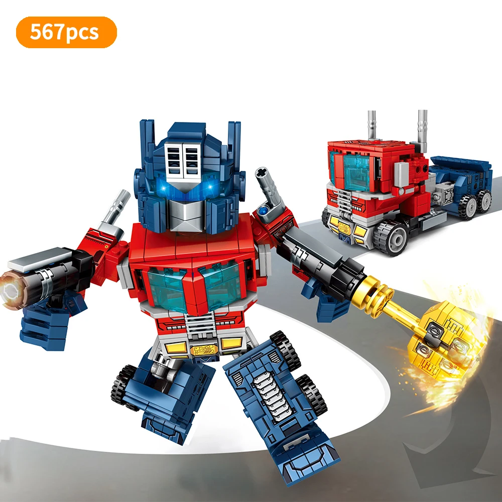 

Робот-трансформер 2 в 1, робот-трансформер, трейлер, грузовик, звуковая волна, сборный конструктор, игрушки, подарок для детей