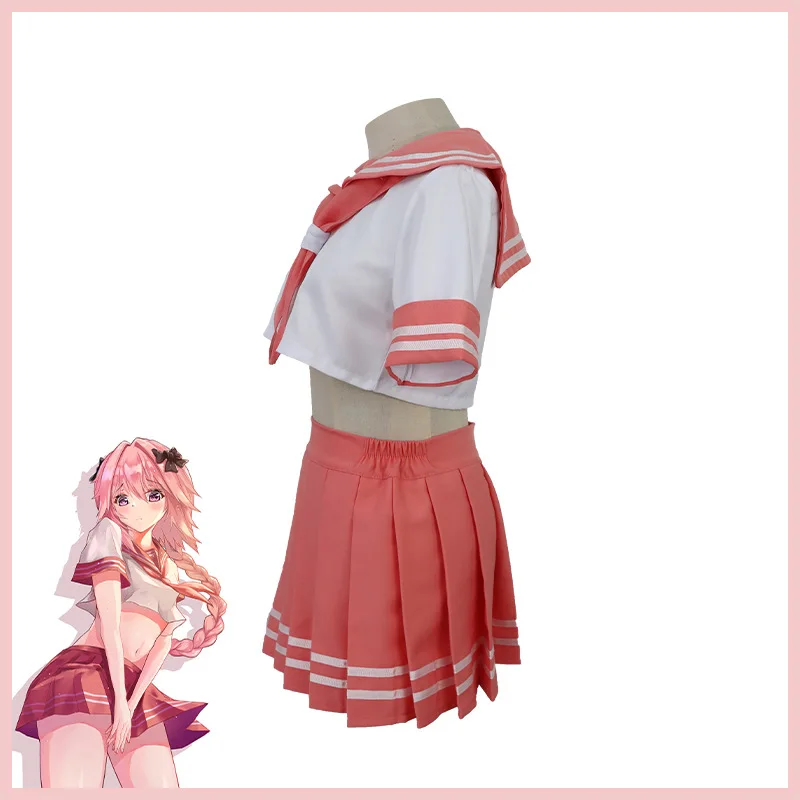 Аниме Fate/Apocrypha Косплей Fate Grand косплей костюм черный Райдер служащий Astolfo верхняя