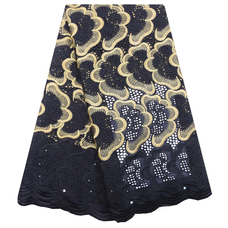 Kalume африканская сухая кружевная ткань желтая швейцарская хлопчатобумажная