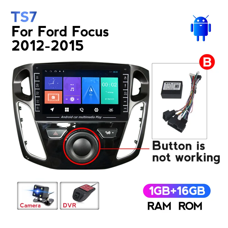 

Автомобильный мультимедийный DVD-плеер IPS 1280*720 для Ford Focus 3 Mk 3 2012-2015 GPS-навигация 2 Din Авторадио WIFI Поддержка BT FM