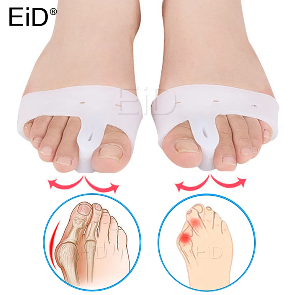 EiD 2 шт. силиконовые гелевые вставки вальгусная корректирующая накладка
