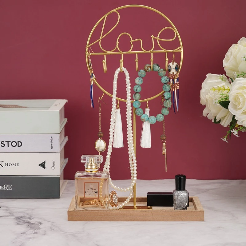 

Metal DIY Jewelry Display Rack Jewelry Display Stand Storage Shelf Necklace Desktop Decoration Hanging Jewelry Rack