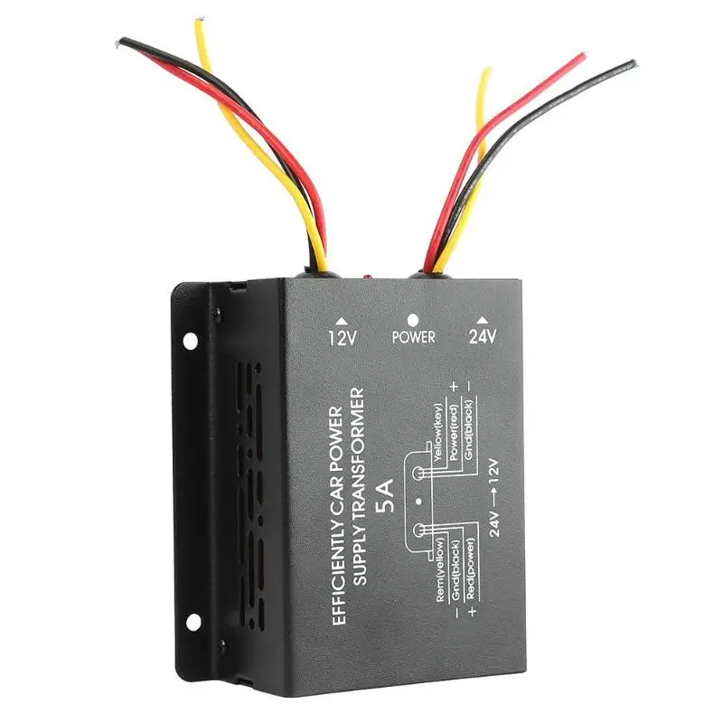 Автомобильный источник питания понижающий трансформатор 24 В до 12 в конвертер 10A